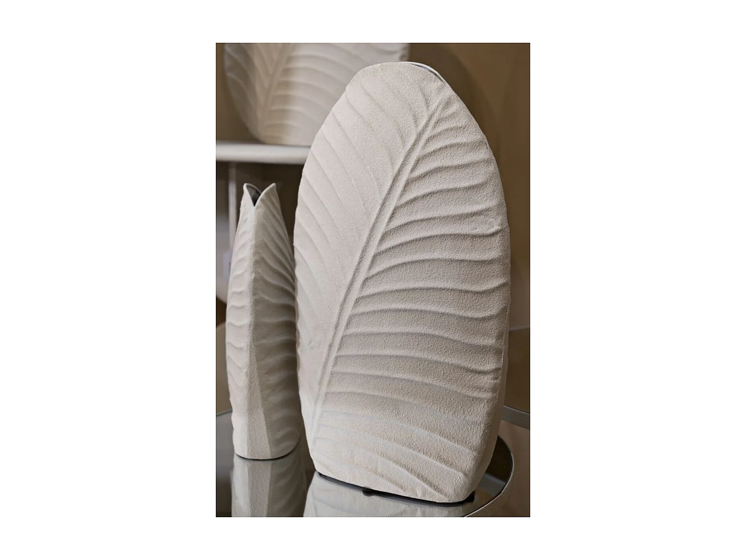 Wazon Dekoracyjny MF809, Beżowy, 26x11x41 cm, Seven Design