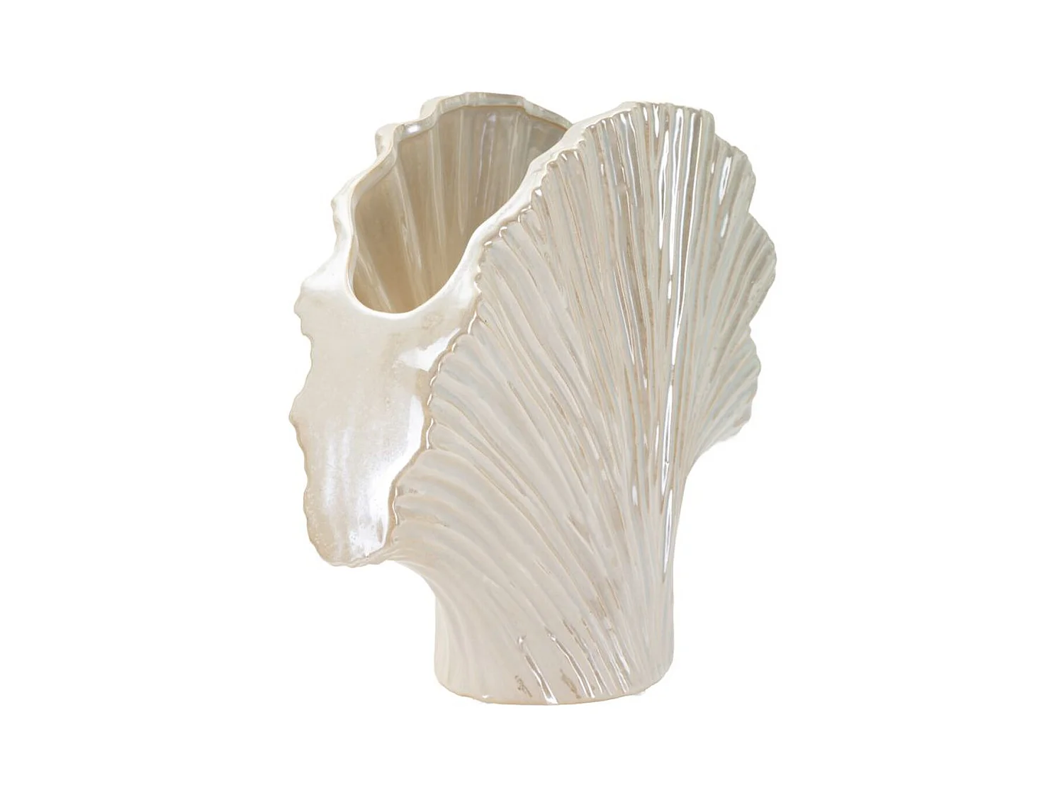 Vase Décoratif MF843, Blanc, 35,5x11,5x27 cm, Seven Design
