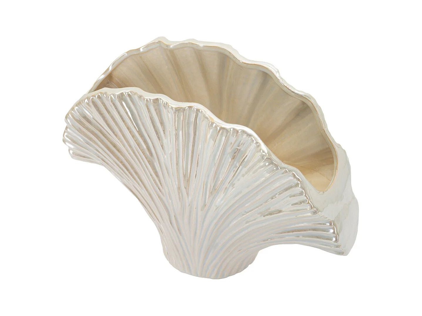 Vase Décoratif MF843, Blanc, 35,5x11,5x27 cm, Seven Design