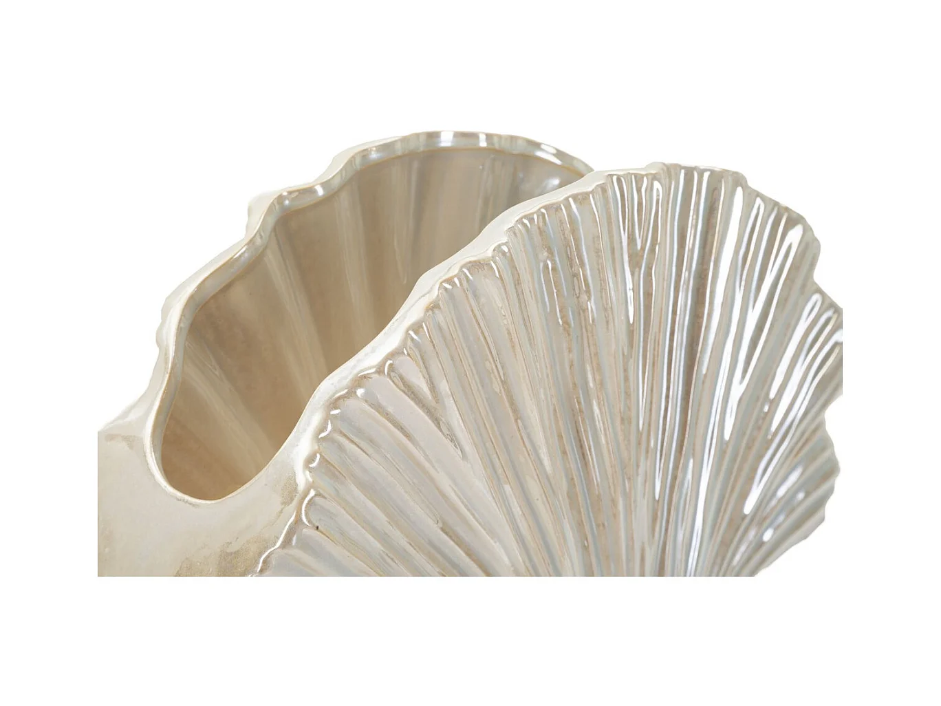 Vase Décoratif MF843, Blanc, 35,5x11,5x27 cm, Seven Design