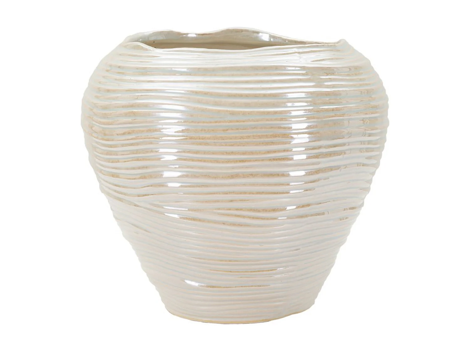 Wazon Dekoracyjny MF841, Biały, 27x27x24 cm, Seven Design