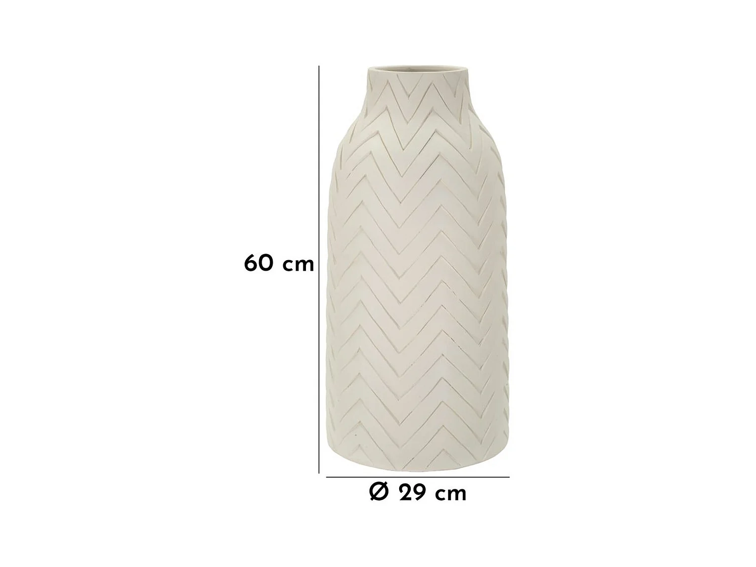 Vase Décoratif MF813, Beige, 29x29x60 cm, Seven Design