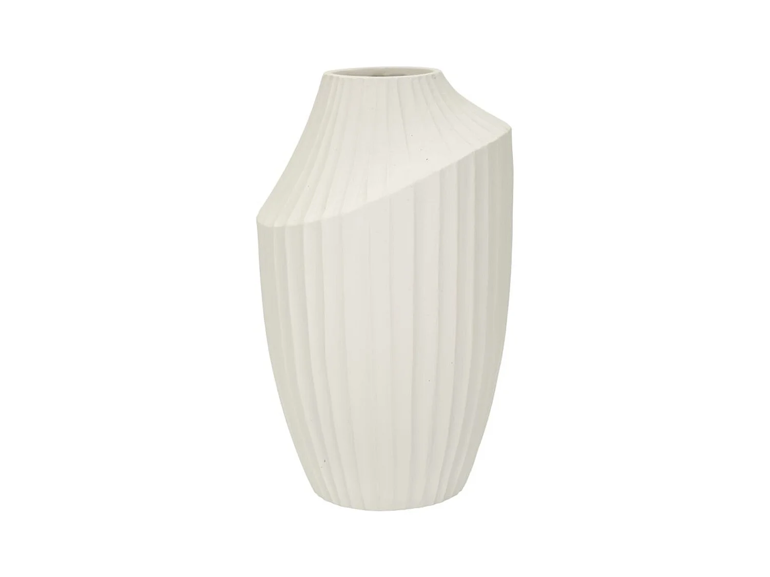 Vase Décoratif MF836, Beige, 22,5x22,5x38 cm, Epikasa