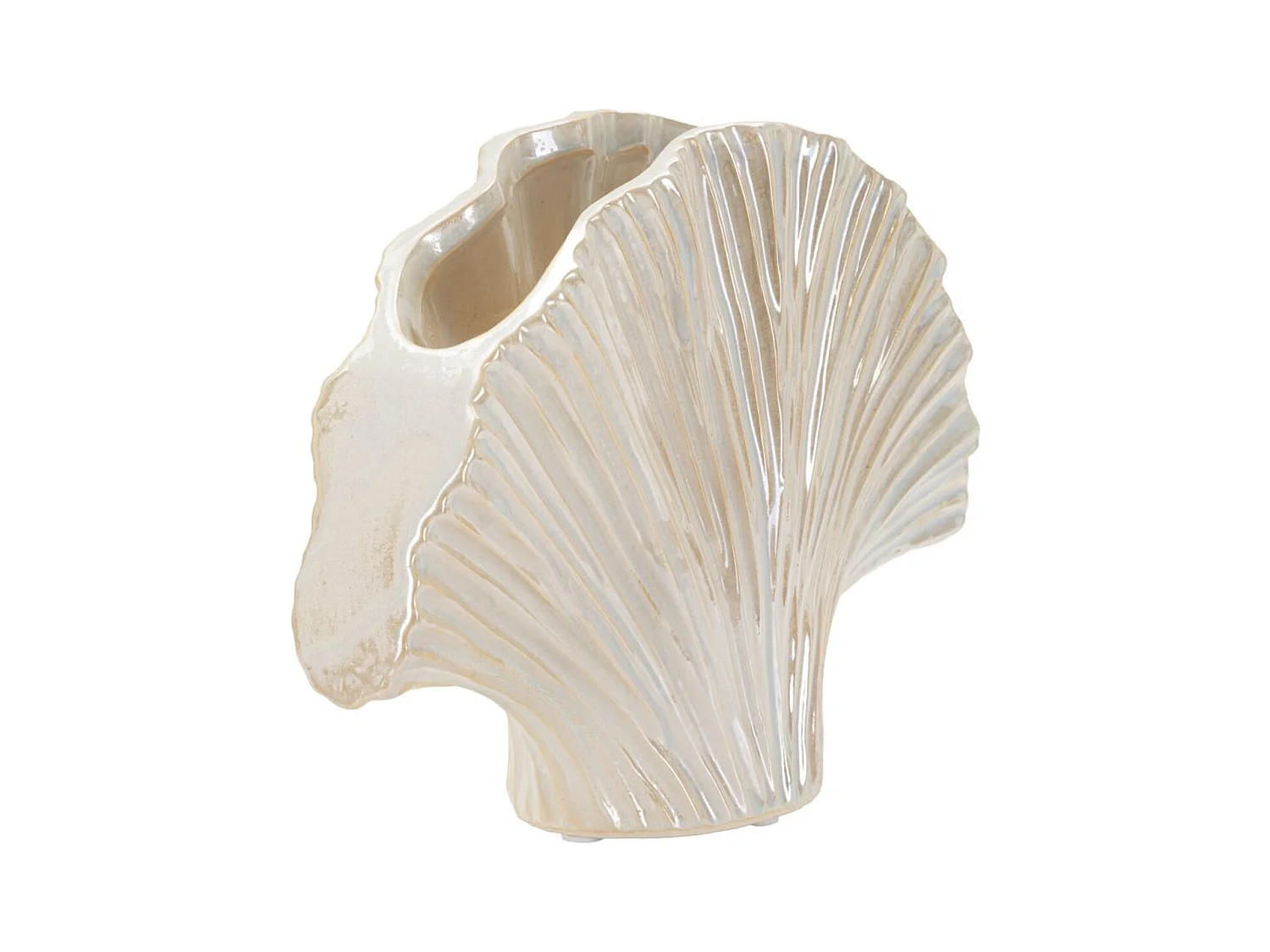 Vase Décoratif MF851, Blanc, 27x8x19 cm, Seven Design