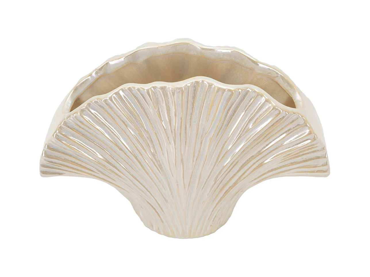 Vase Décoratif MF851, Blanc, 27x8x19 cm, Seven Design