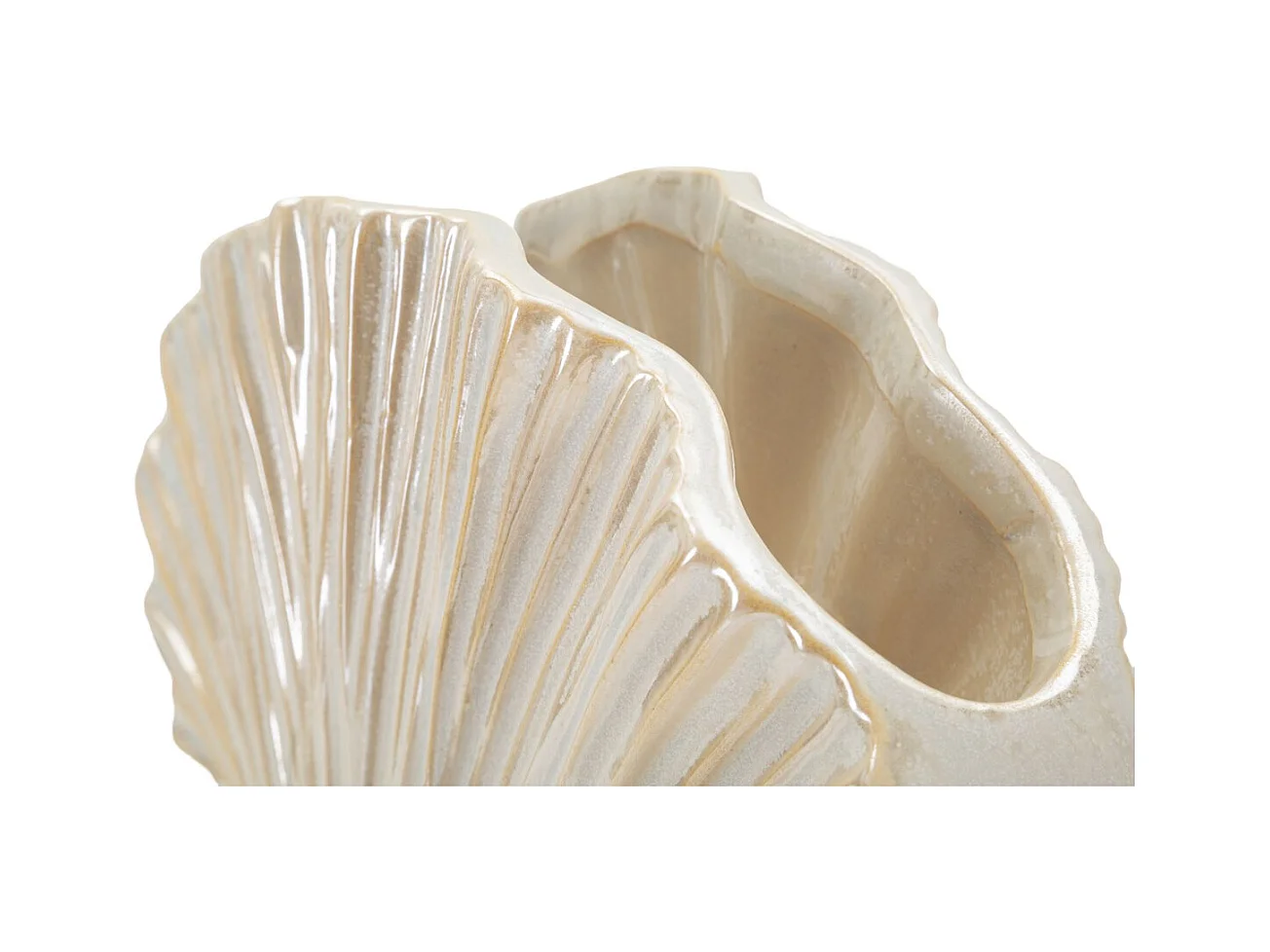 Vase Décoratif MF851, Blanc, 27x8x19 cm, Seven Design