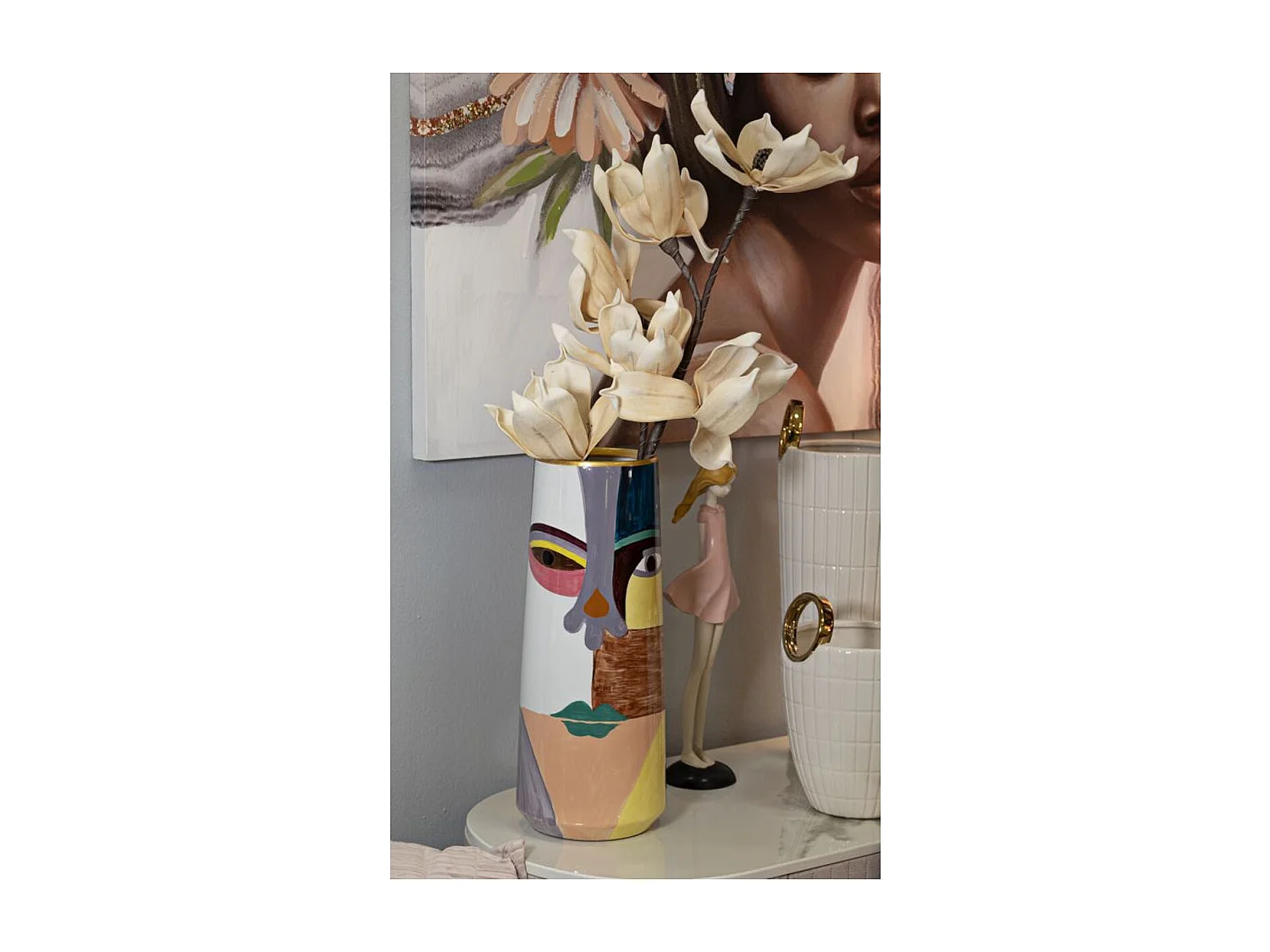 Wazon Dekoracyjny MF832, Wielokolorowy, 15x15x40 cm, Seven Design