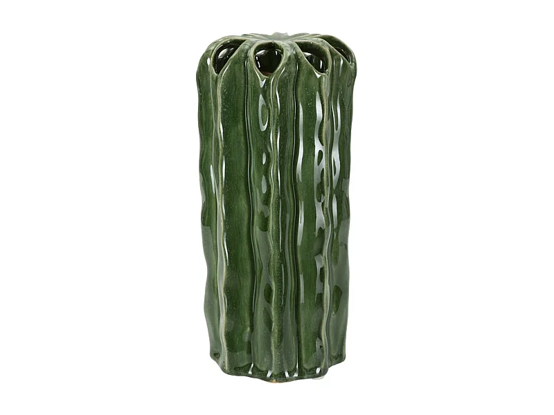 Wazon Dekoracyjny MF852, Zielony, 11,5x11,5x23,5 cm, Epikasa