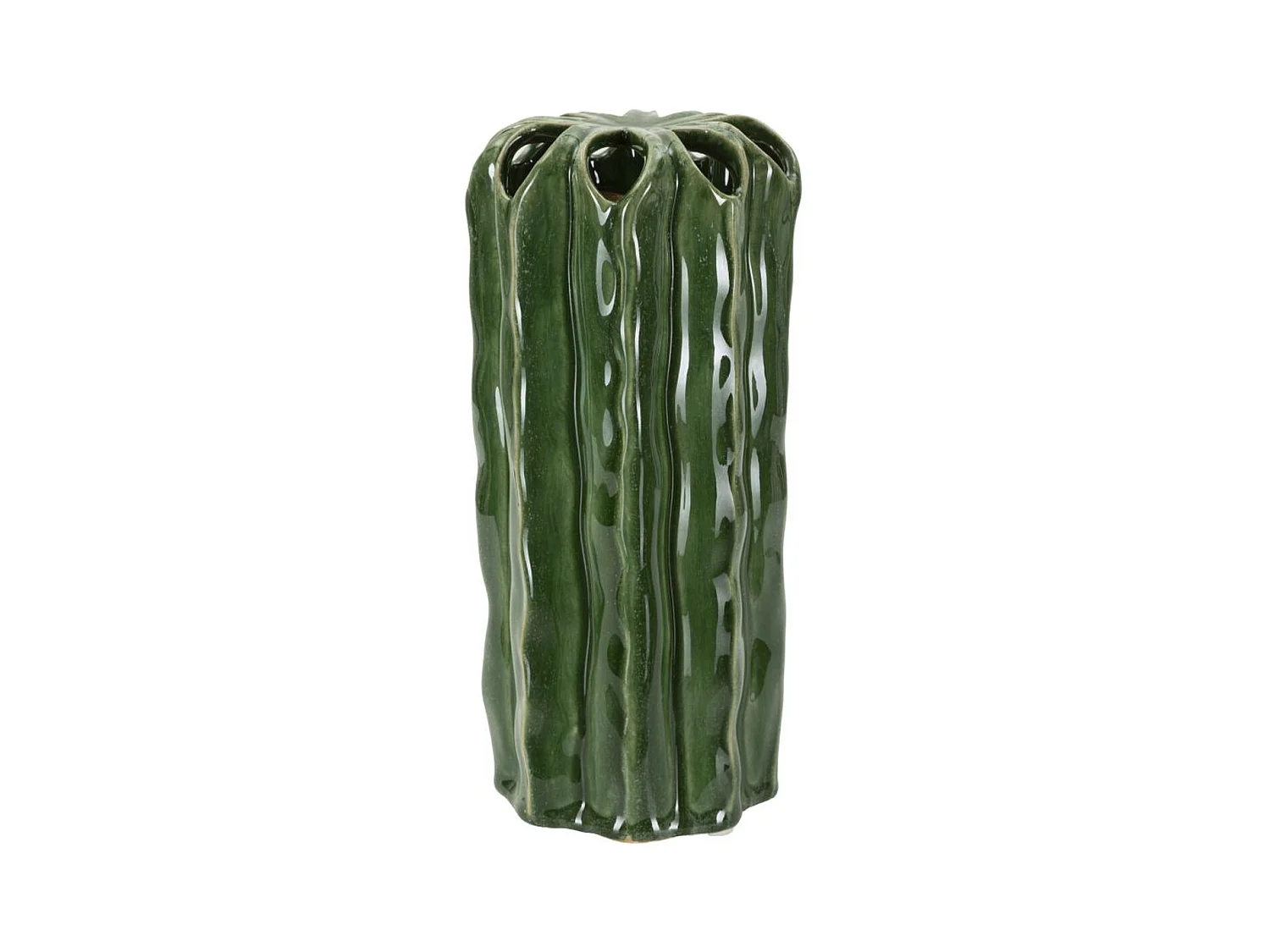 Vase Décoratif MF852, Vert, 11,5x11,5x23,5 cm, Seven Design