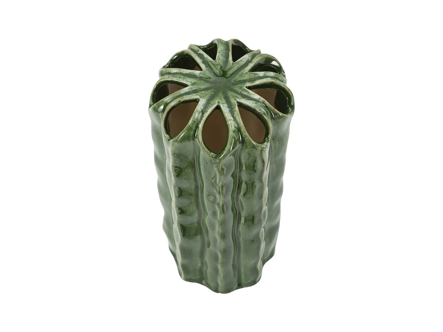 Vase Décoratif MF852, Vert, 11,5x11,5x23,5 cm, Seven Design