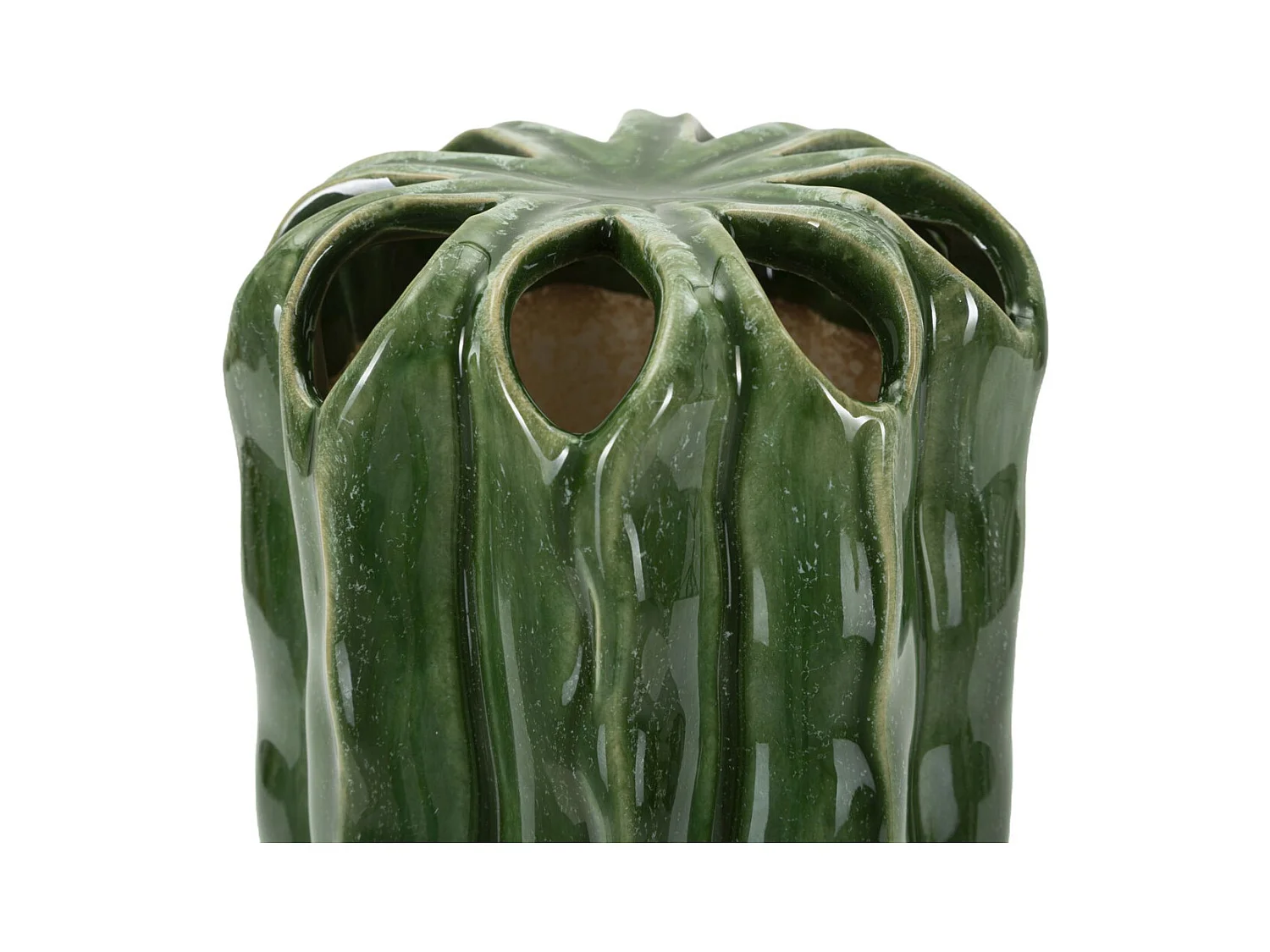 Vase Décoratif MF852, Vert, 11,5x11,5x23,5 cm, Seven Design