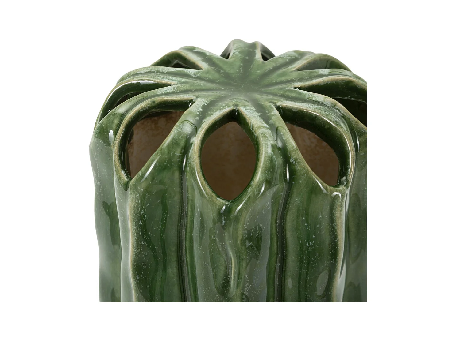 Vase Décoratif MF852, Vert, 11,5x11,5x23,5 cm, Seven Design