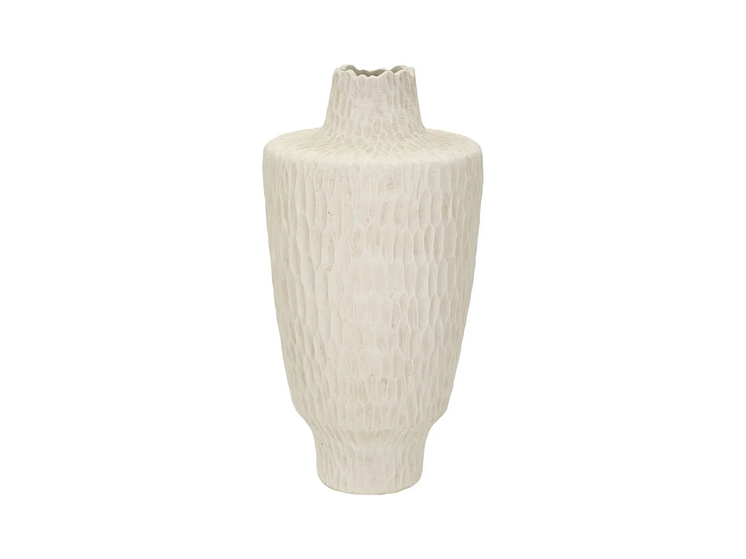Vase Décoratif MF819, Beige, 29,5x29,5x57 cm, Seven Design