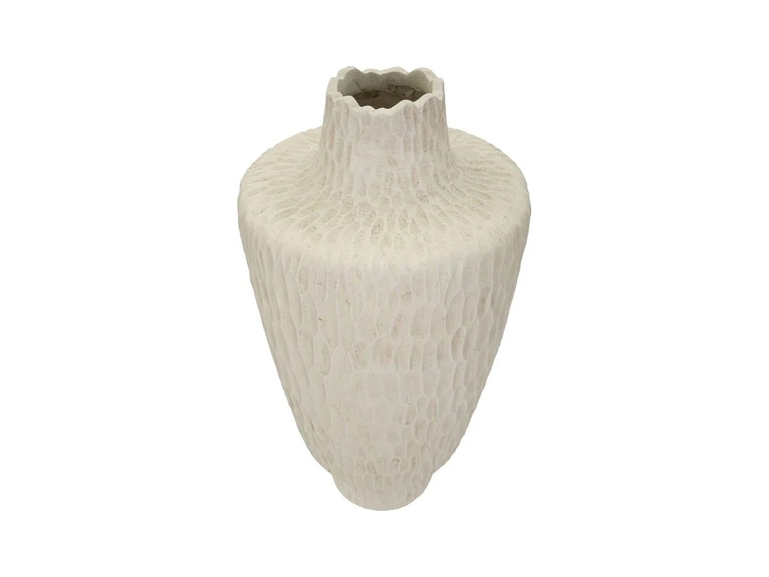 Vase Décoratif MF819, Beige, 29,5x29,5x57 cm, Seven Design