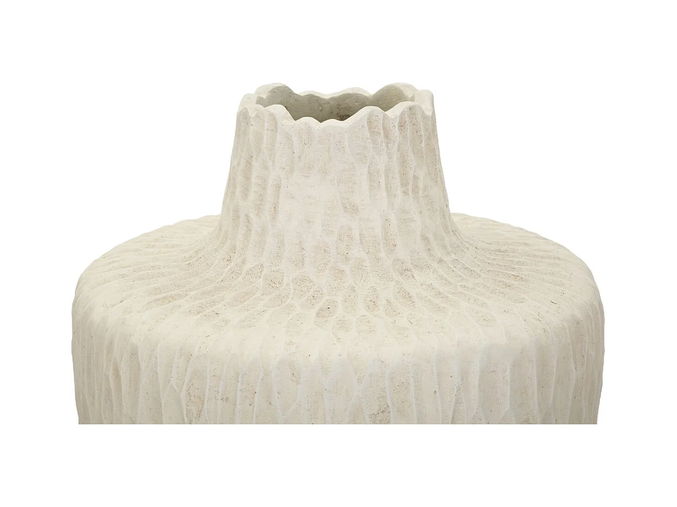 Vase Décoratif MF819, Beige, 29,5x29,5x57 cm, Seven Design