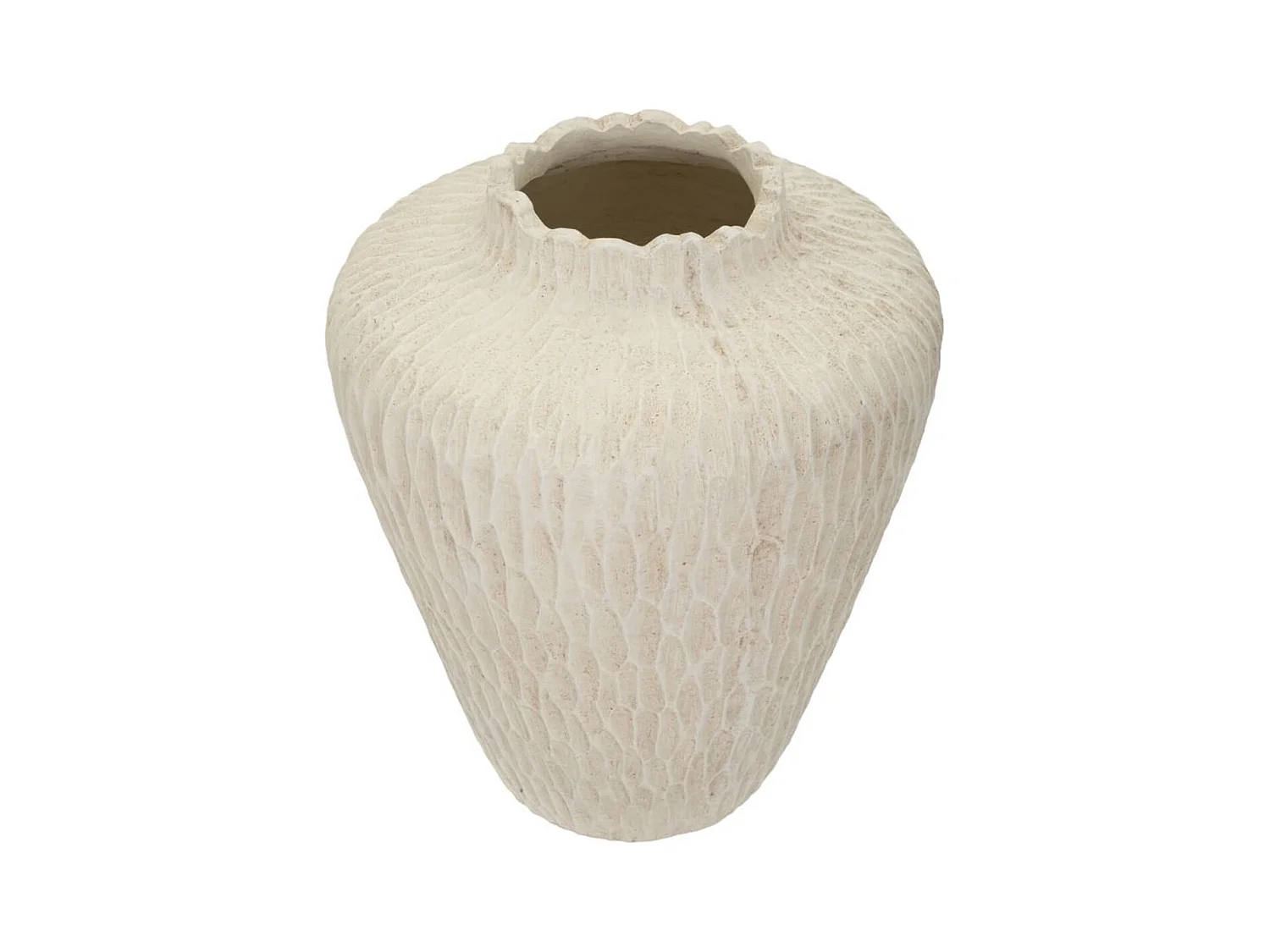 Vase Décoratif MF823, Beige, 32x32x40 cm, Epikasa