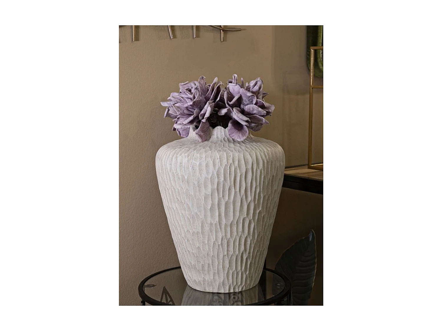 Wazon Dekoracyjny MF823, Beżowy, 32x32x40 cm, Seven Design