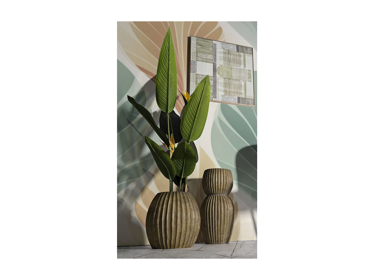 Vase Décoratif MF815, Vert, 32x32x32,5 cm, Seven Design