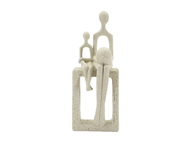 Scultura Persone 2, Beige, 10x7,5x26 cm, Epikasa