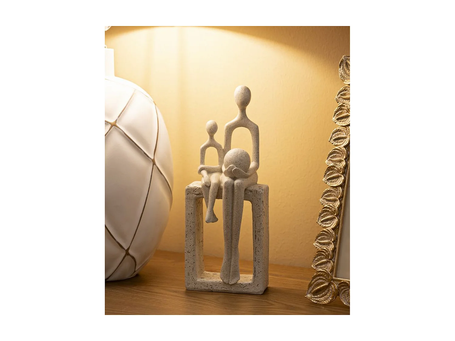 Sculpture Personnes 2, Beige, 10x7,5x26 cm, Seven Design