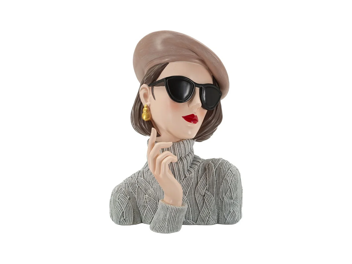 Sculpture Femme, Multicouleur, 18,5x14x26 cm, Seven Design