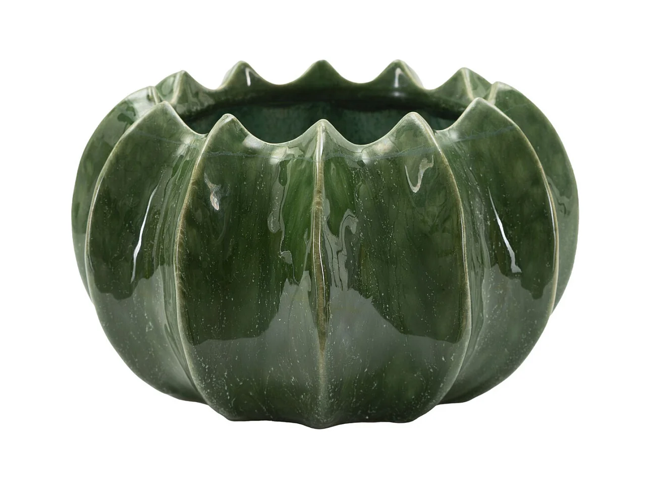 Vase Décoratif MF849, Vert, 22x22x13,5 cm, Seven Design