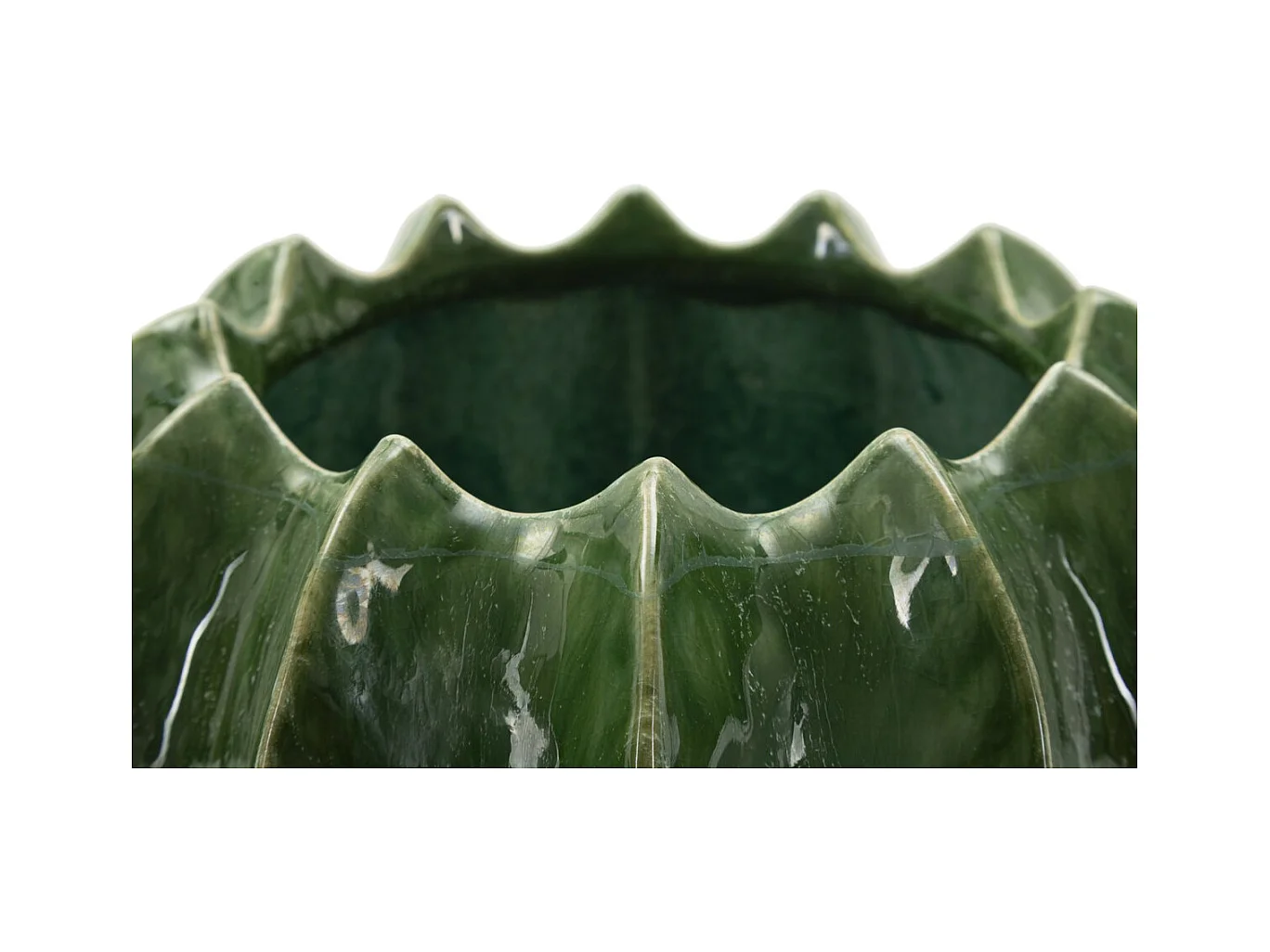 Vase Décoratif MF849, Vert, 22x22x13,5 cm, Seven Design