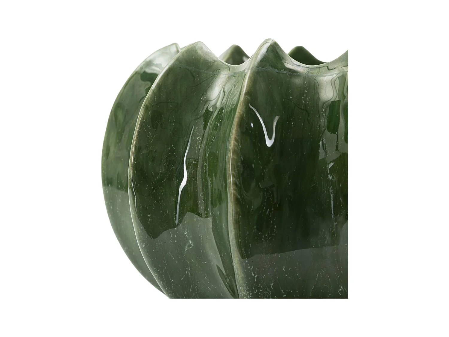 Vase Décoratif MF849, Vert, 22x22x13,5 cm, Seven Design