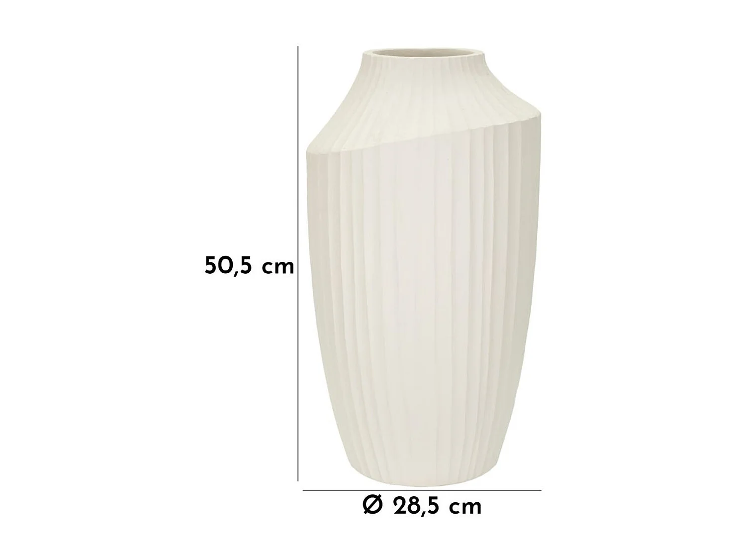 Wazon Dekoracyjny MF816, Beżowy, 28,5x28,5x50,5 cm, Seven Design