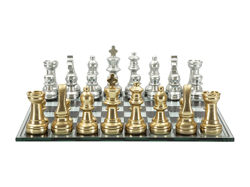 Rzeźba Szachownica 1, Wielokolorowy, 50,5x50,5x14 cm, Seven Design