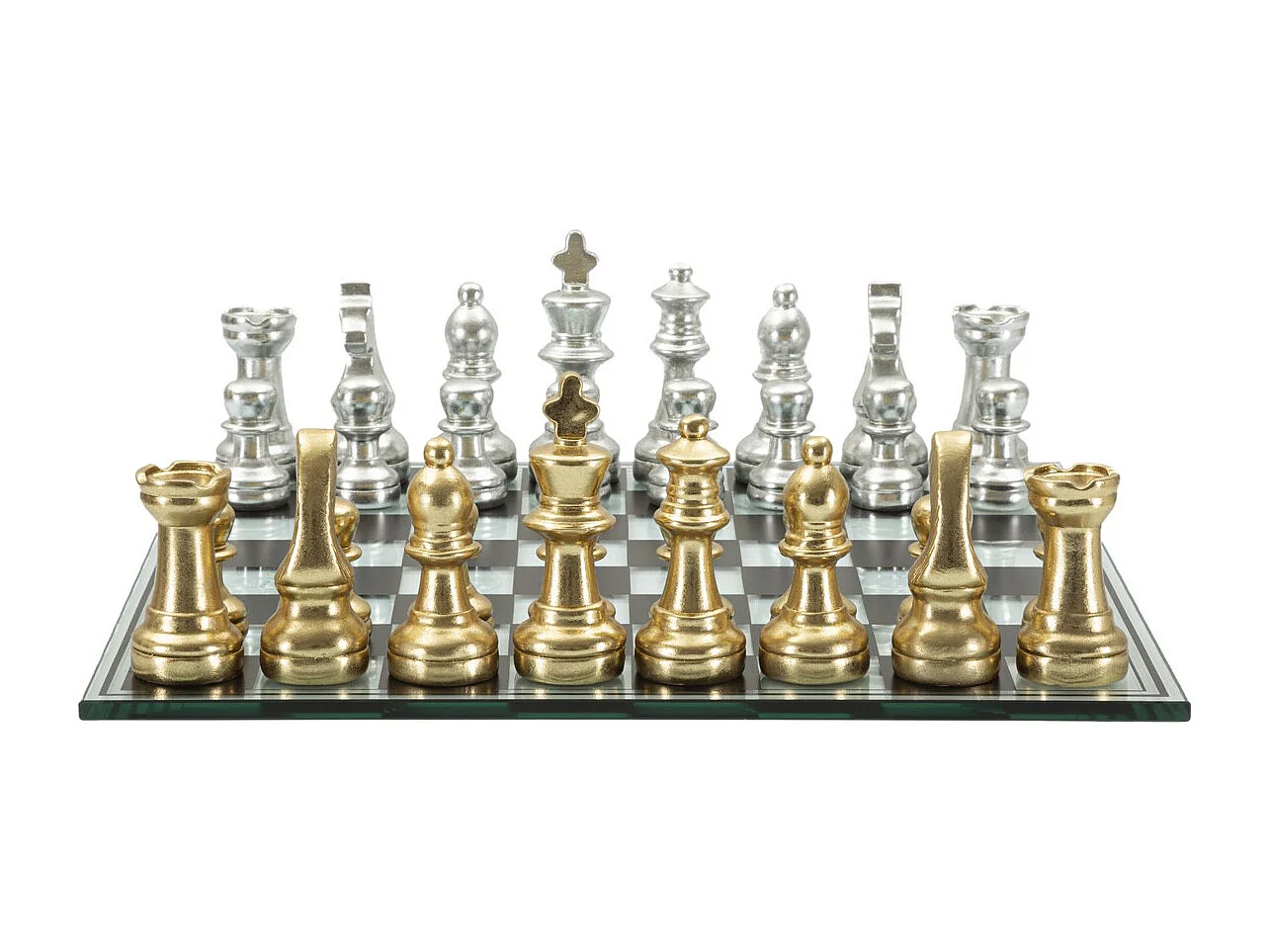 Beeldhouwwerk Schaakbord 1, Veelkleurig, 50,5x50,5x14 cm, Seven Design