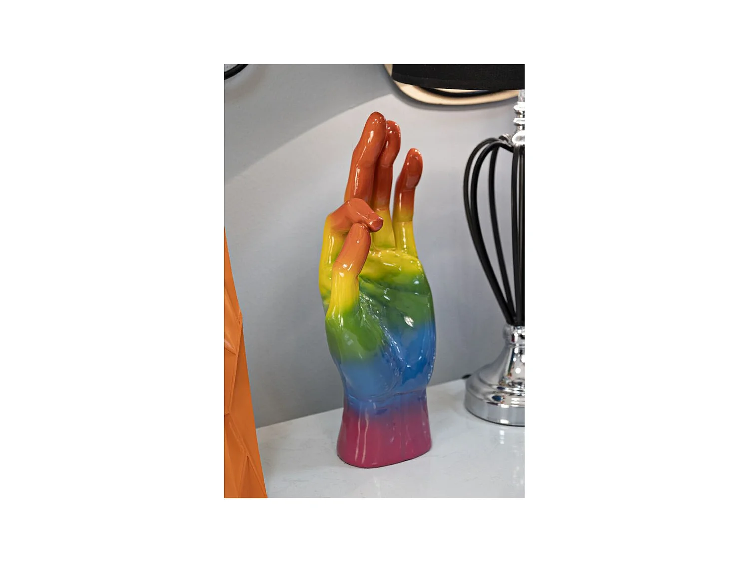 Sculpture Main, Multicouleur, 16x10,5x36 cm, Seven Design