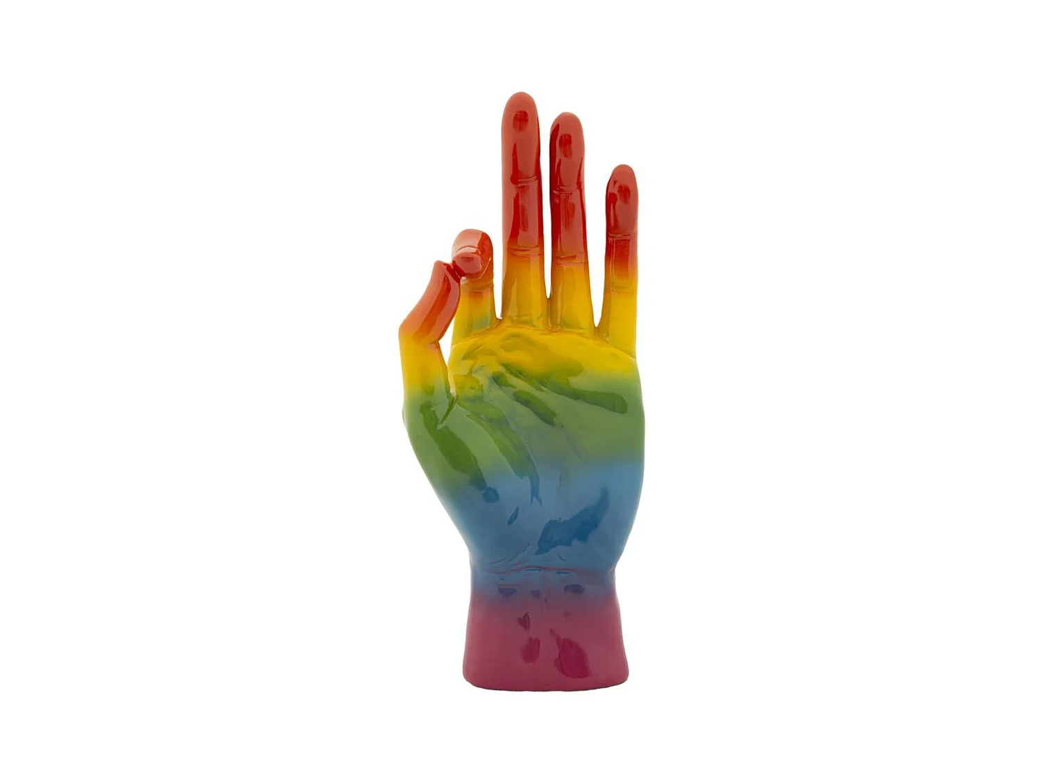 Beeldhouwwerk Hand, Veelkleurig, 16x10,5x36 cm, Epikasa