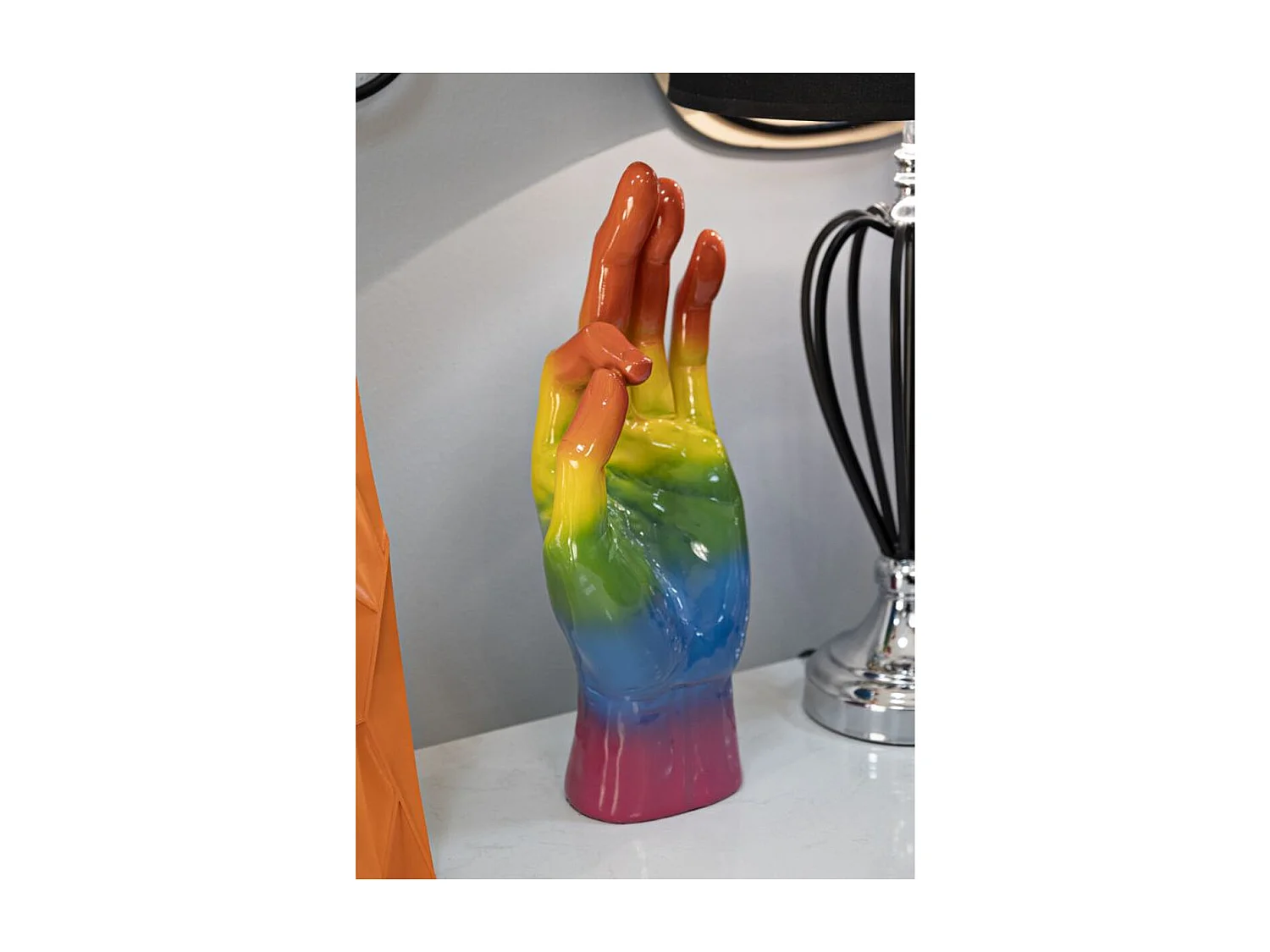 Sculpture Main, Multicouleur, 16x10,5x36 cm, Seven Design