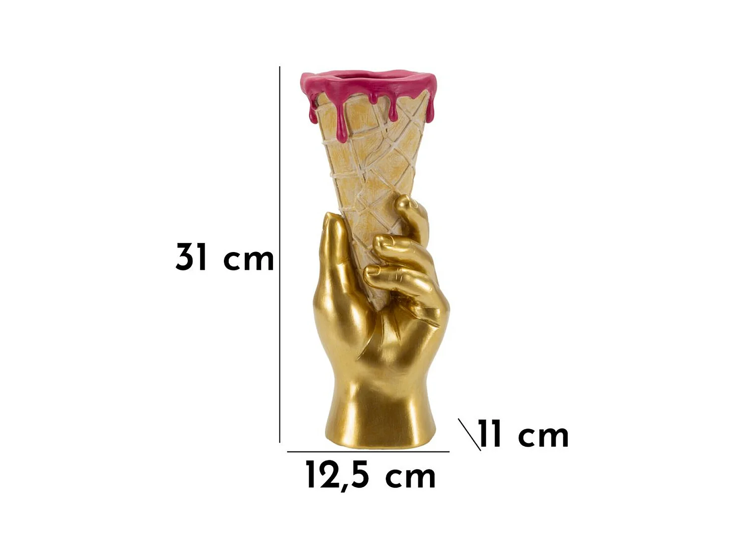 Sculpture Glace 1, Multicouleur, 12,5x11x31 cm, Seven Design