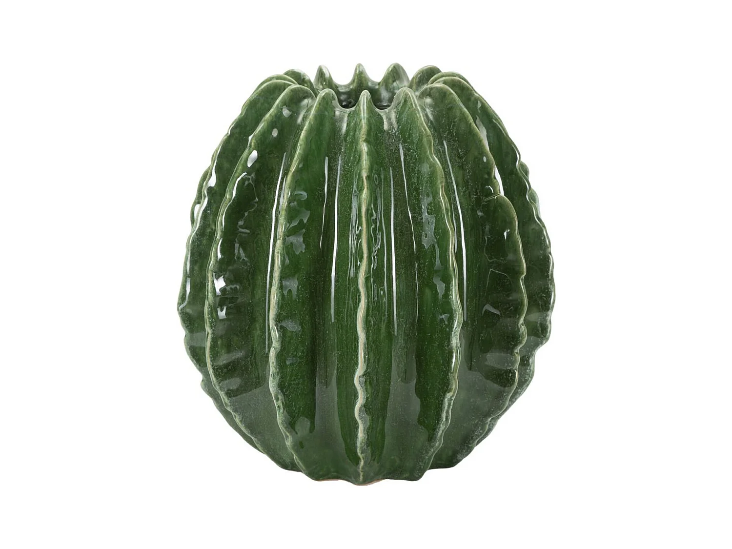 Vase Décoratif MF820, Vert, 23,5x23,5x24,5 cm, Epikasa