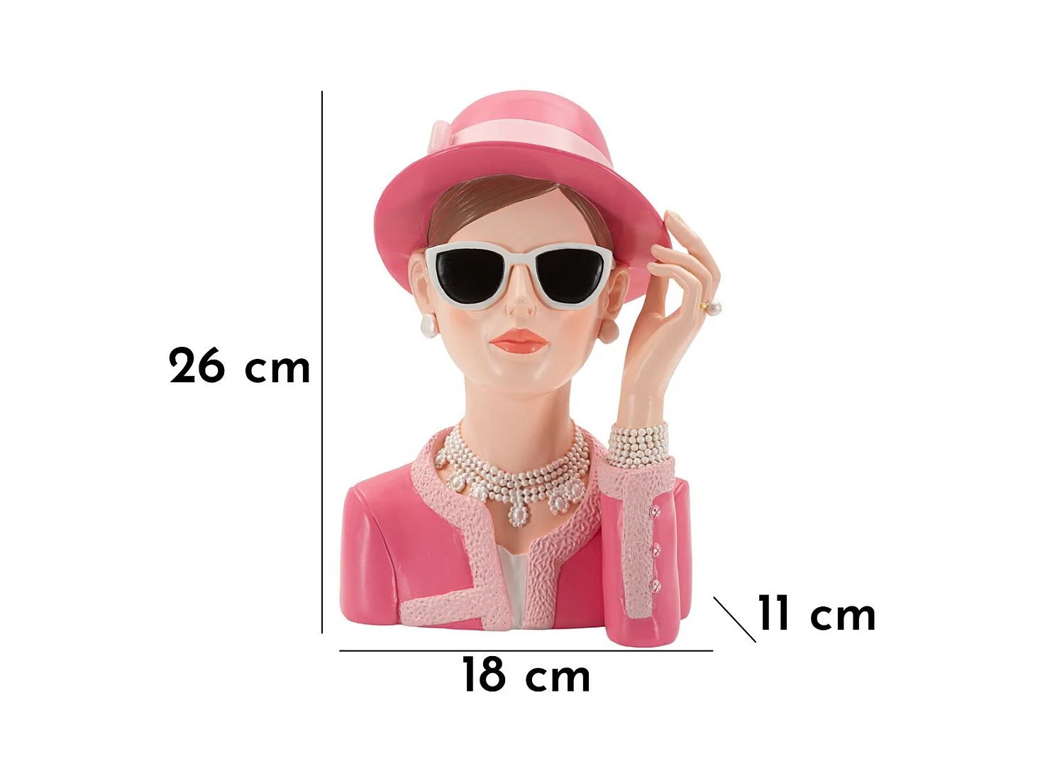 Sculpture Femme 1, Multicouleur, 18x11x26 cm, Seven Design