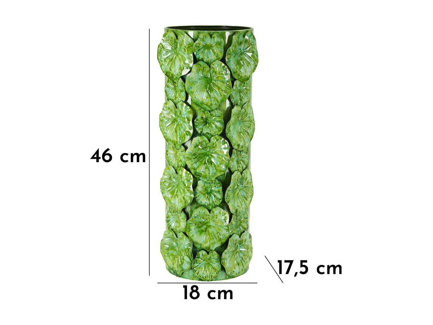 Vase Décoratif MF850, Blanc, 18x17,5x46 cm, Seven Design