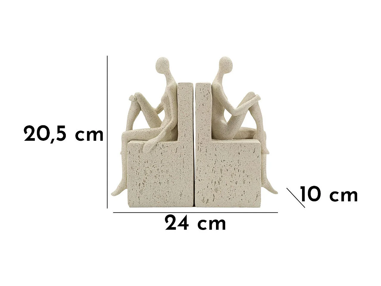 Sculpture Femmes, Beige, 24x10x20,5 cm, Seven Design