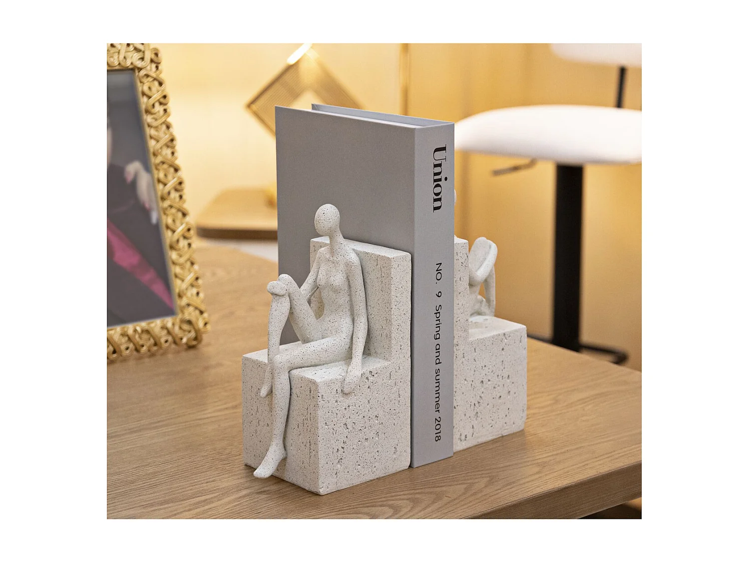 Sculpture Femmes, Beige, 24x10x20,5 cm, Seven Design