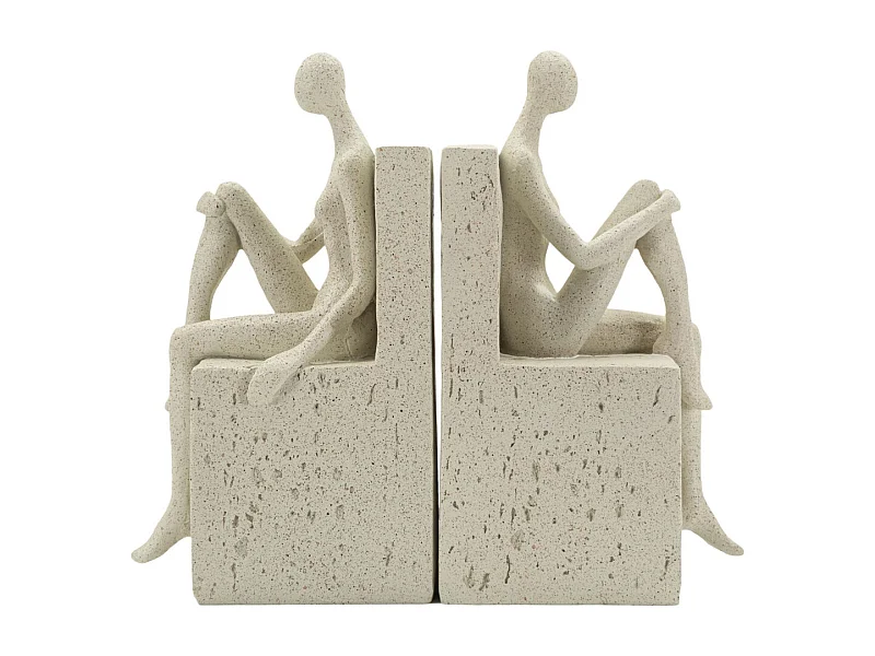 Rzeźba Kobiety, Beżowy, 24x10x20,5 cm, Seven Design