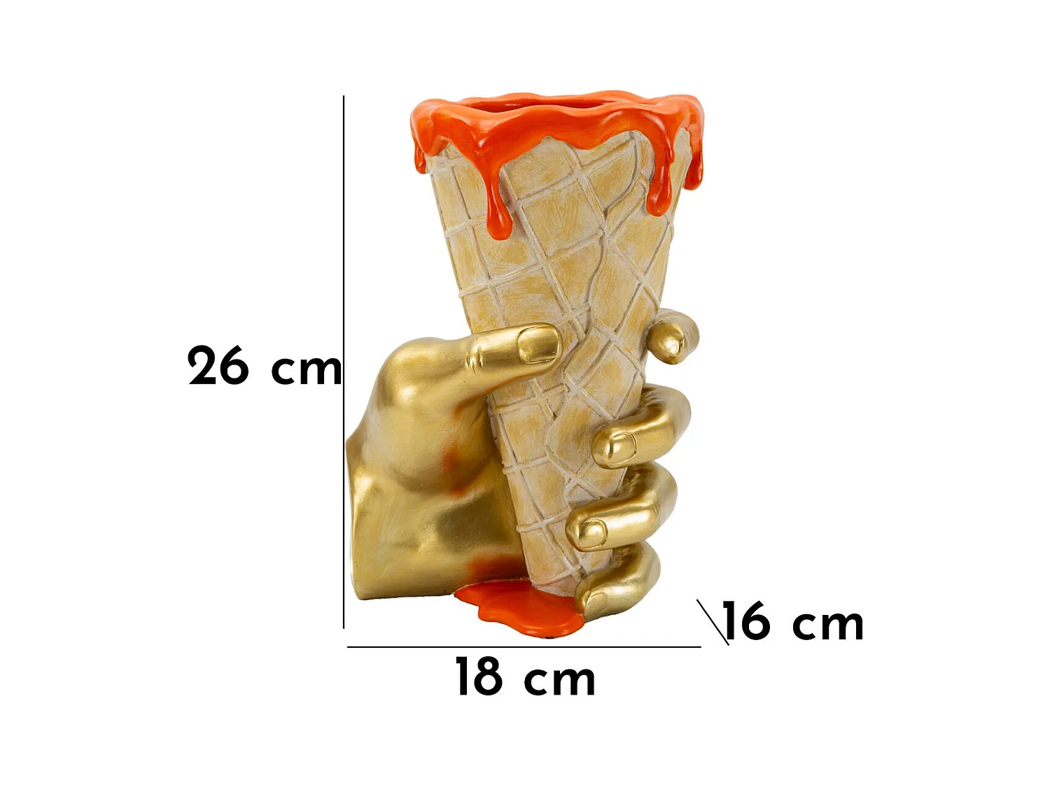 Rzeźba Gelato, Wielokolorowy, 18x16x26 cm, Seven Design