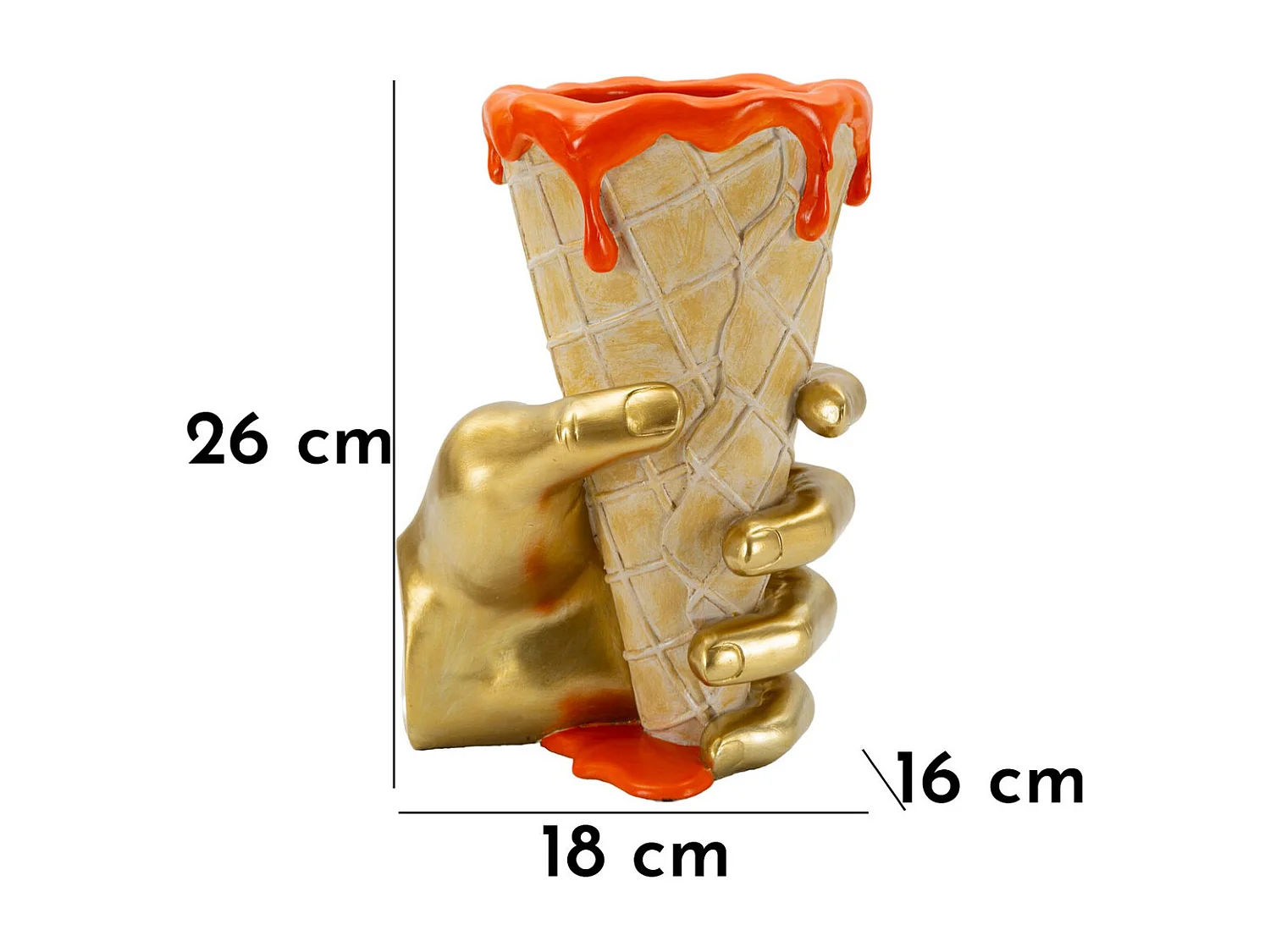 Rzeźba Gelato, Wielokolorowy, 18x16x26 cm, Seven Design