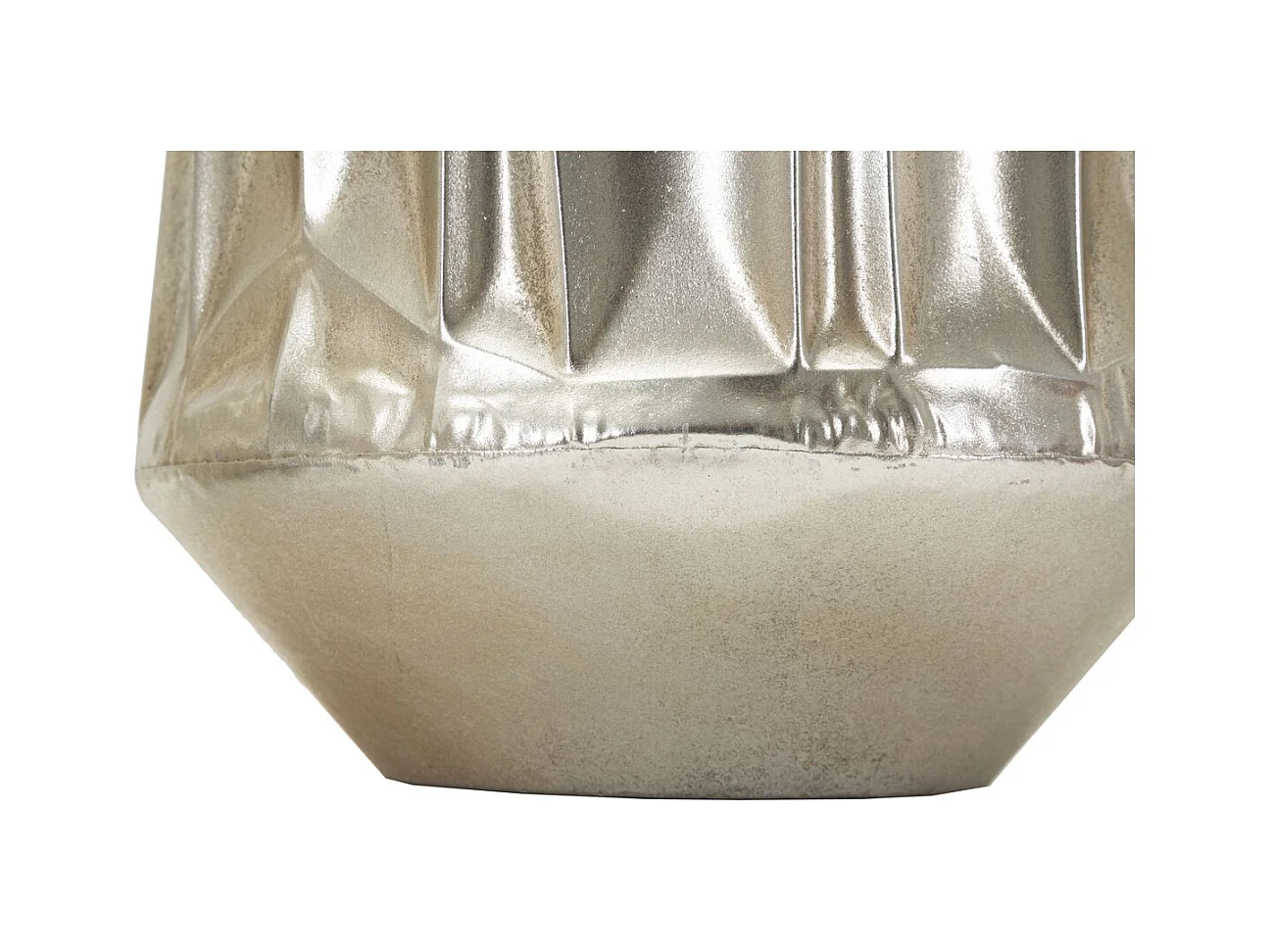 Lot de 3 Pots Décoratifs MF775, Argent, 35x35x38,5 cm, Seven Design