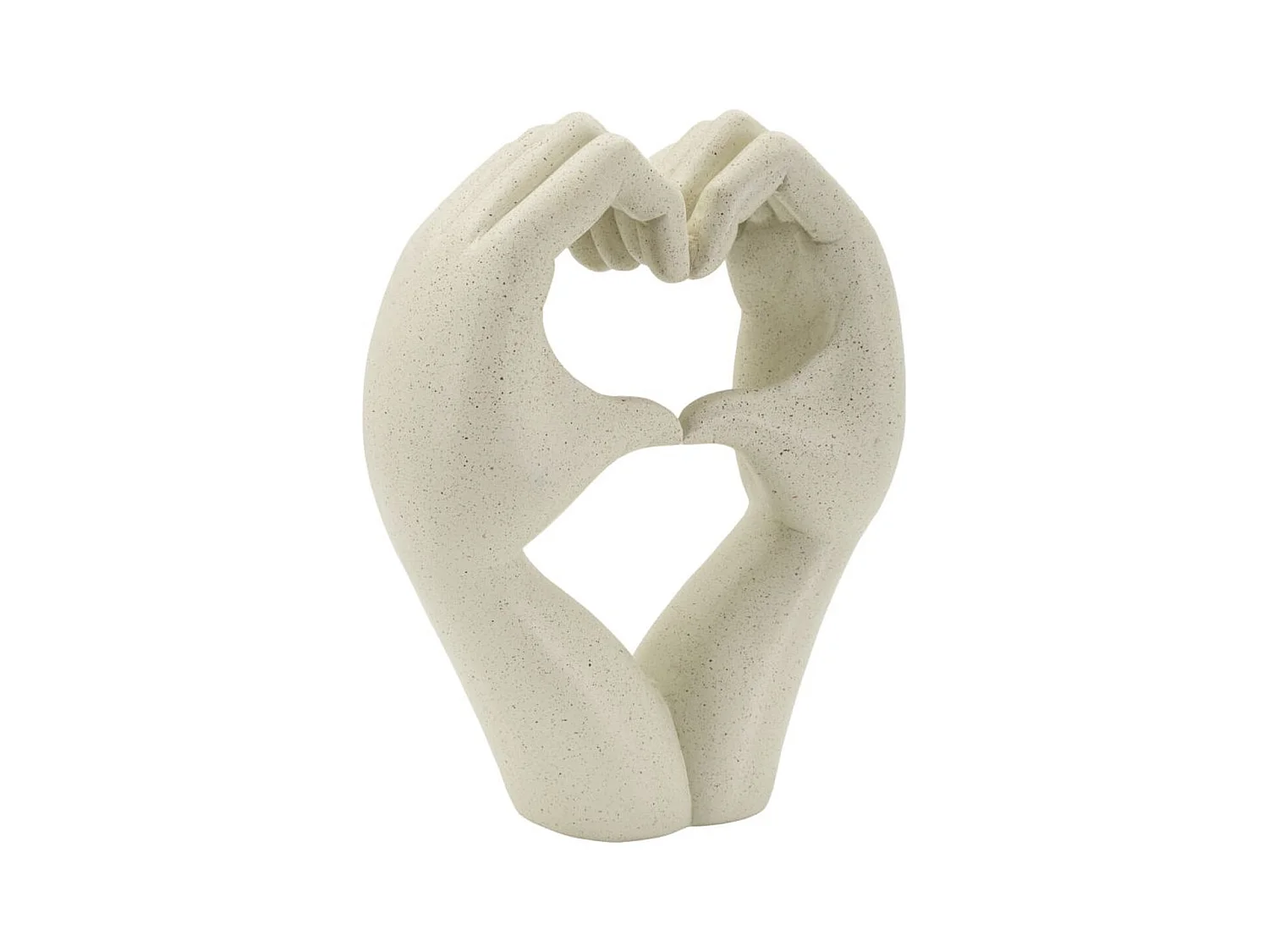 Rzeźba Serce 1, Beżowy, 16,5x7x20 cm, Seven Design