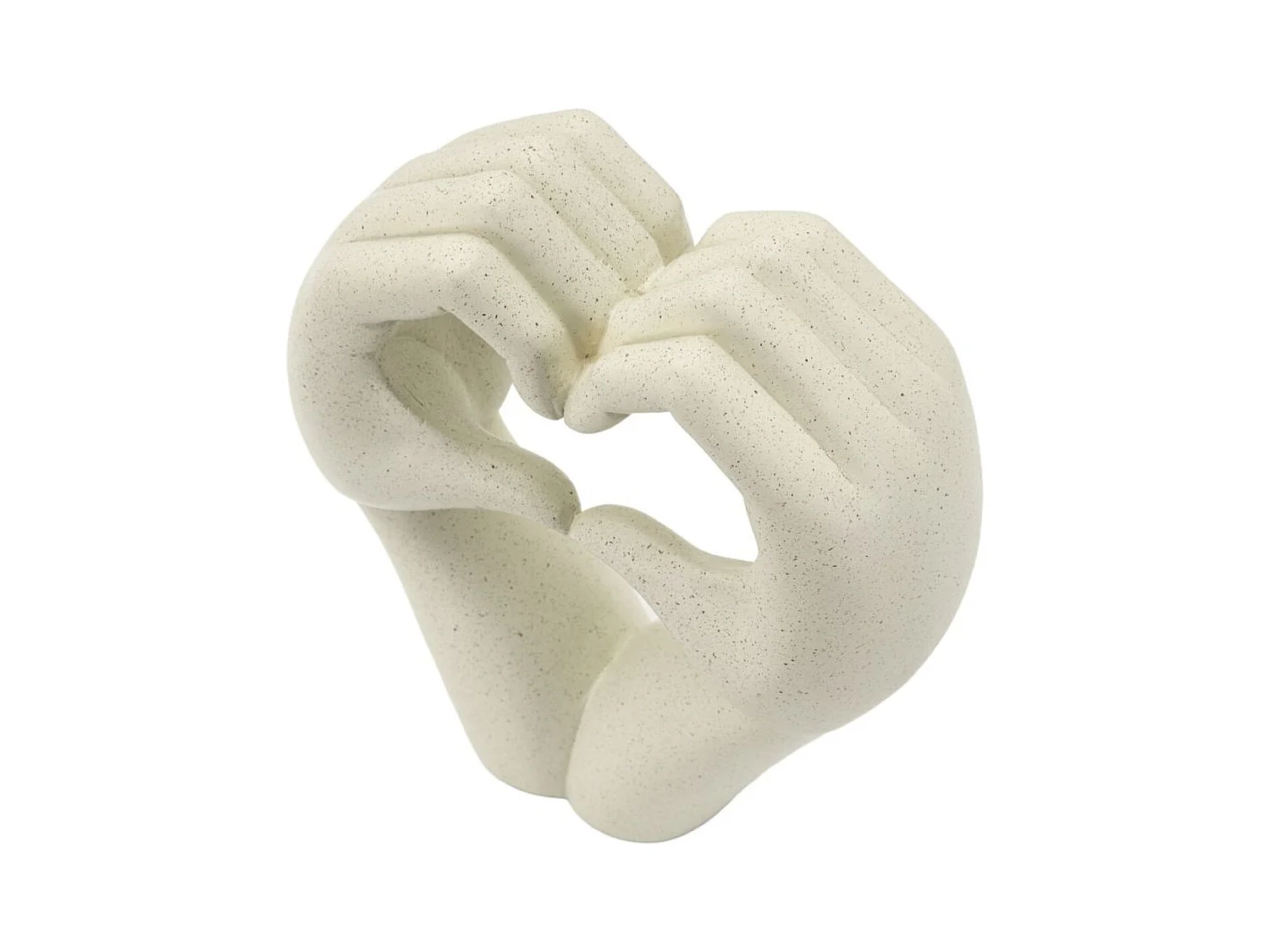 Rzeźba Serce 1, Beżowy, 16,5x7x20 cm, Seven Design