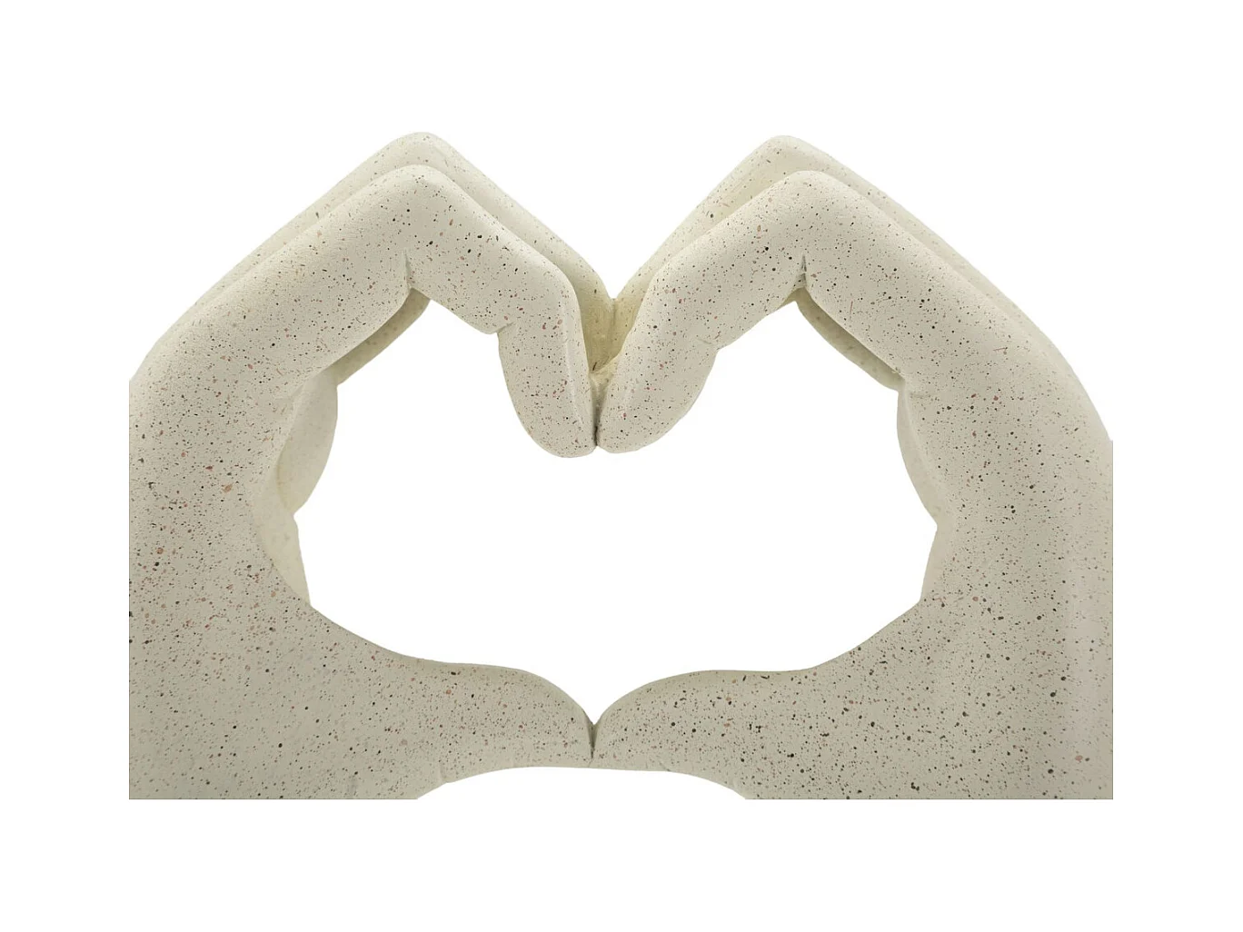 Rzeźba Serce 1, Beżowy, 16,5x7x20 cm, Seven Design