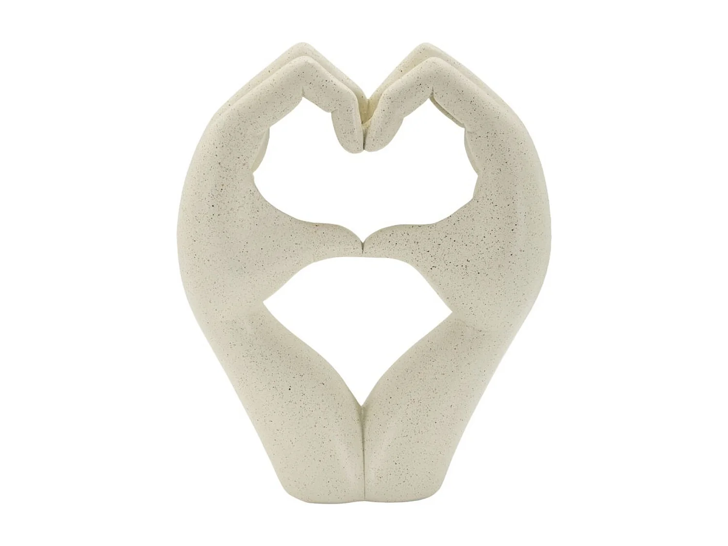 Rzeźba Serce 1, Beżowy, 16,5x7x20 cm, Seven Design