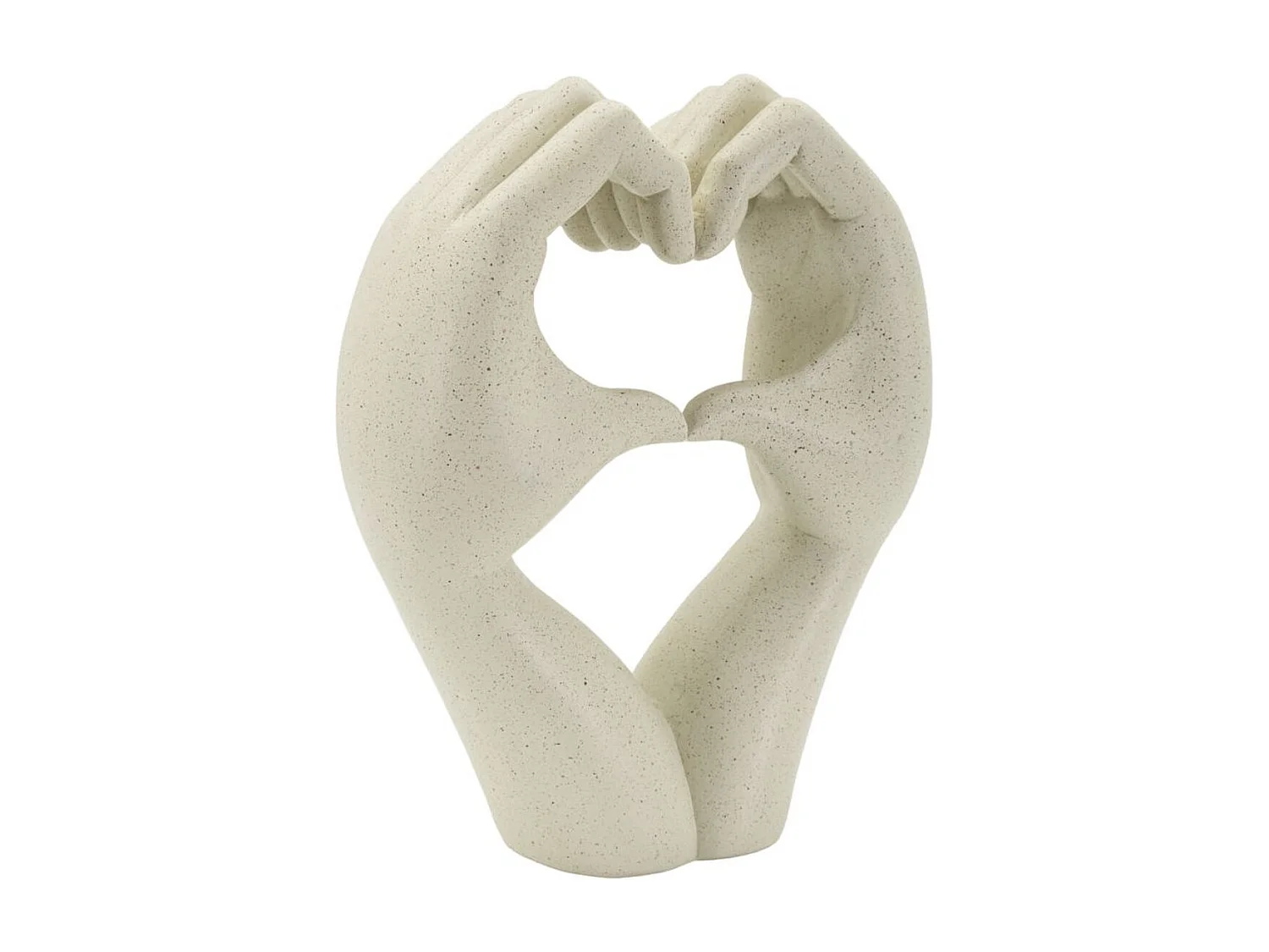 Rzeźba Serce 1, Beżowy, 16,5x7x20 cm, Seven Design