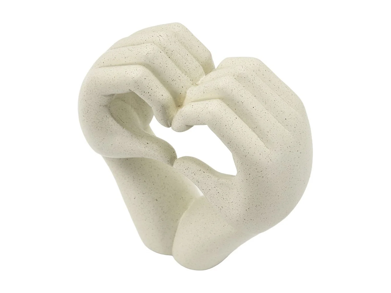 Rzeźba Serce 1, Beżowy, 16,5x7x20 cm, Seven Design